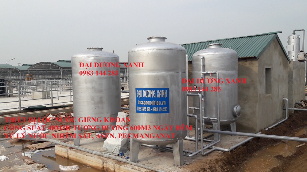 Thiết bị lọc nước giếng khoan công suất 40m3h trong giai đoạn chuyển vào công trường và được hoàn thiện sau 5 ngày thi công Thiết bị xử lý nước giếng khoan công nghiệp công suất 40m3h trong giai đoạn chuyển vào công trường và được hoàn thiện sau 5 ngày thi công